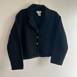 Vintage black pure Wool Women's  Jacket